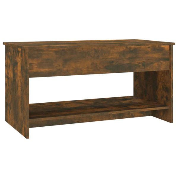 Coffee Tables Coffee Table Smoked Oak 102X50x52.5 Cm Engineered Wood