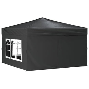 Marquees Folding Party Tent With Sidewalls Anthracite 3X3 M