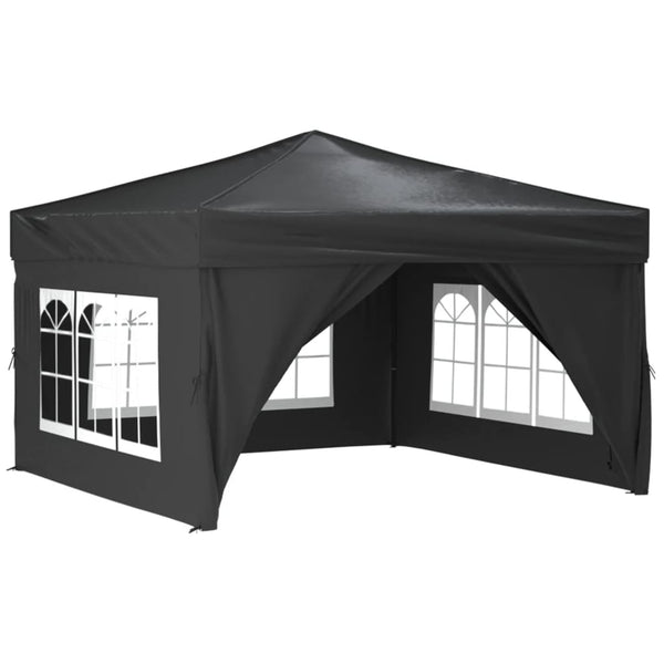 Marquees Folding Party Tent With Sidewalls Anthracite 3X3 M