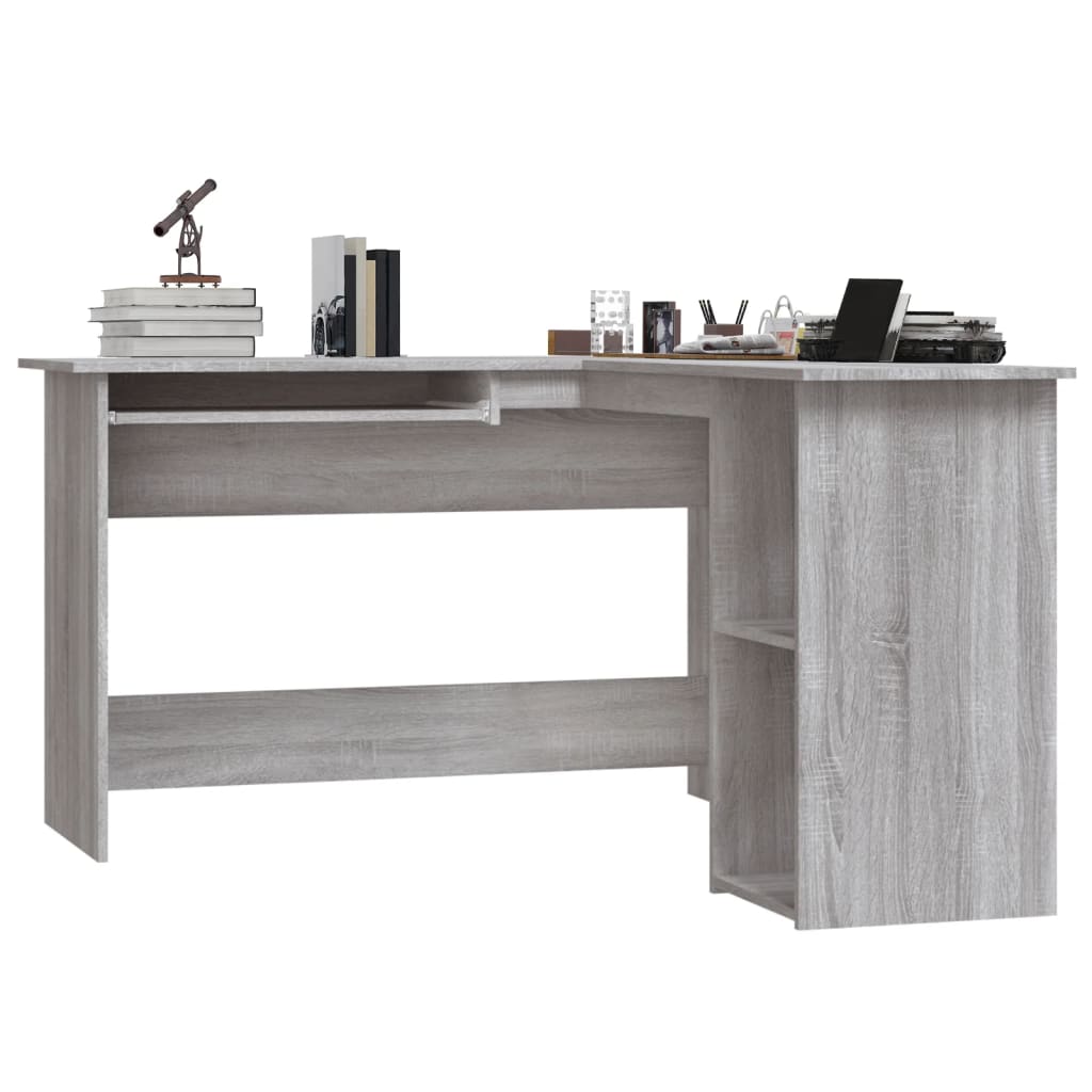 Home Office Desks Corner Desk Grey Sonoma 120X140x75 Cm Engineered Wood