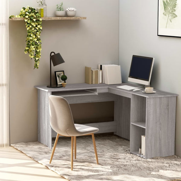 Home Office Desks Corner Desk Grey Sonoma 120X140x75 Cm Engineered Wood