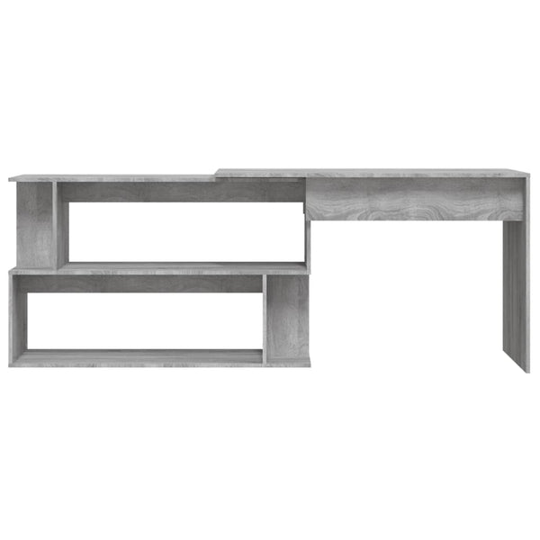 Home Office Desks Corner Desk Grey Sonoma 200X50x76 Cm Engineered Wood