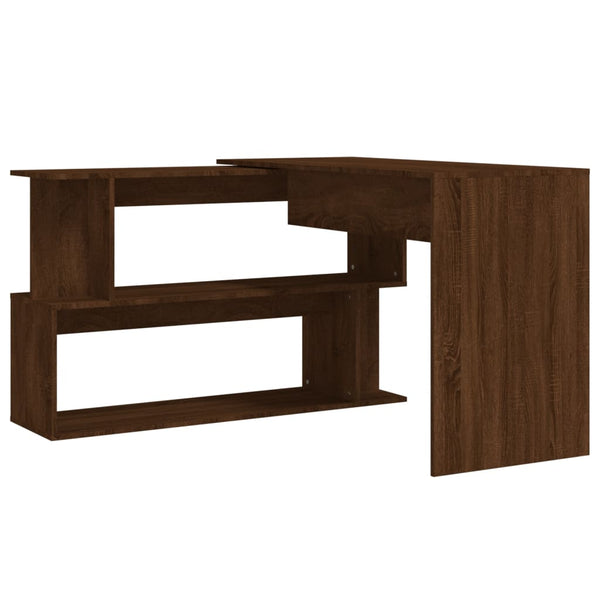 Home Office Desks Corner Desk Brown Oak 200X50x76 Cm Engineered Wood