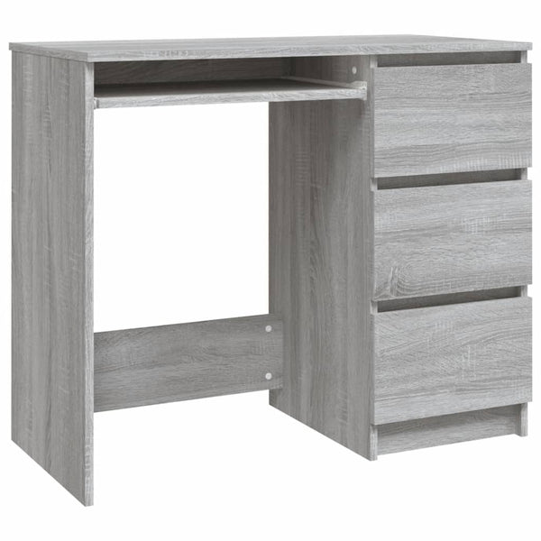 Home Office Desks Desk Grey Sonoma 90X45x76 Cm Engineered Wood