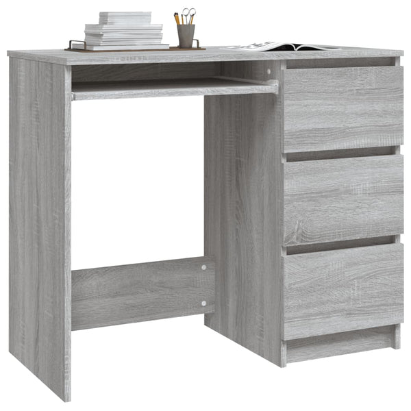 Home Office Desks Desk Grey Sonoma 90X45x76 Cm Engineered Wood