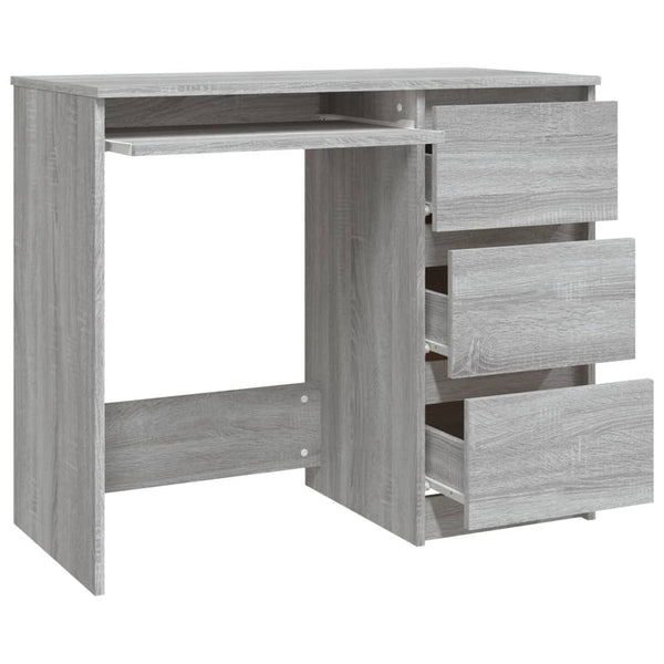 Home Office Desks Desk Grey Sonoma 90X45x76 Cm Engineered Wood