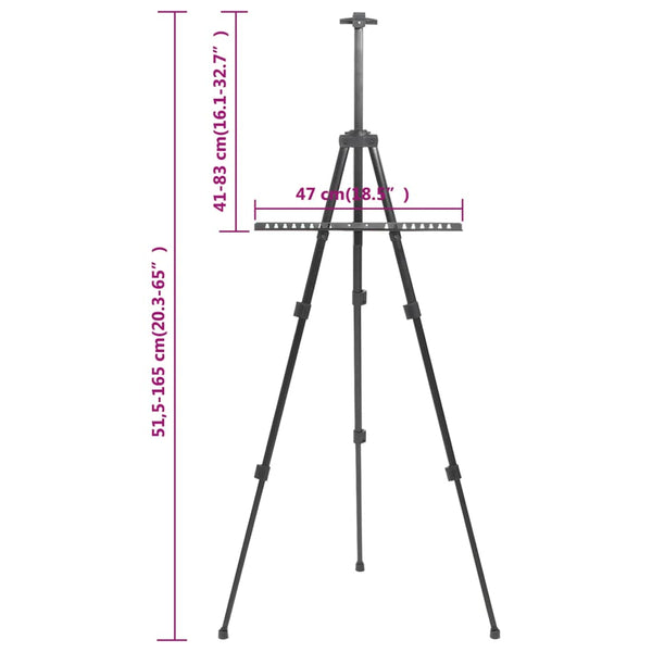 Display Stands Adjustable Display Easel Black Metal