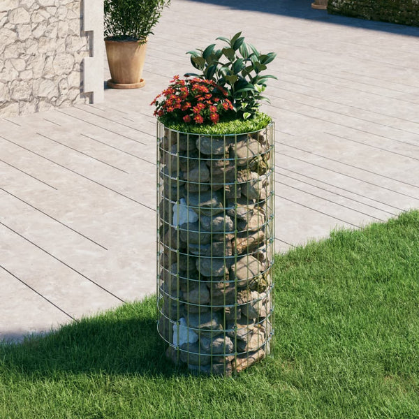 Gabion Baskets Circular Gabion Pole Galvanised Steel 50X100 Cm