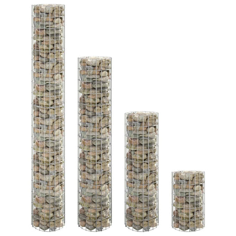 Gabion Baskets Circular Gabion Raised Beds 4 Pcs 30X50/100/150/200 Cm