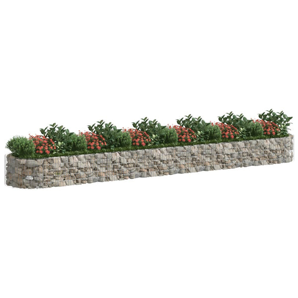 Gabion Raised Bed Galvanised Iron 600X100x50 Cm