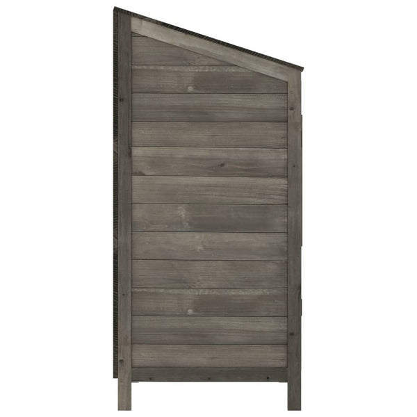 Sheds Summerhouses Carports Garden Shed Anthracite 55X52x112 Cm Solid Wood Fir