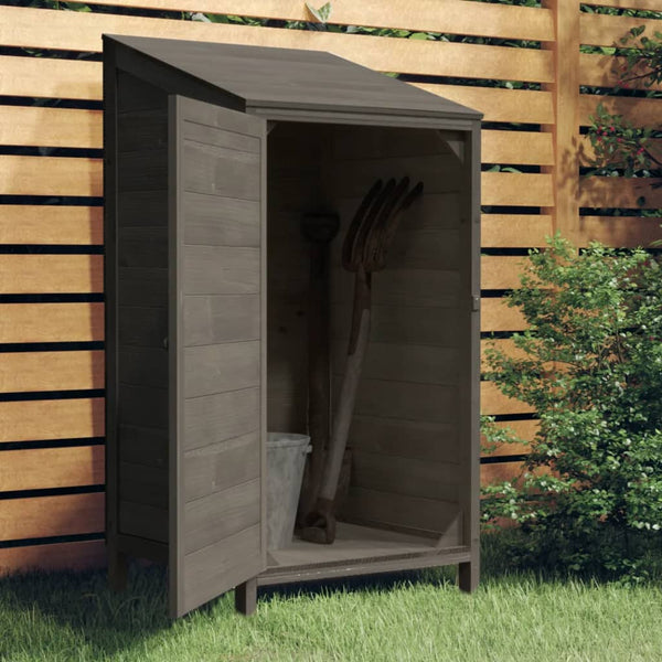 Sheds Summerhouses Carports Garden Shed Anthracite 55X52x112 Cm Solid Wood Fir