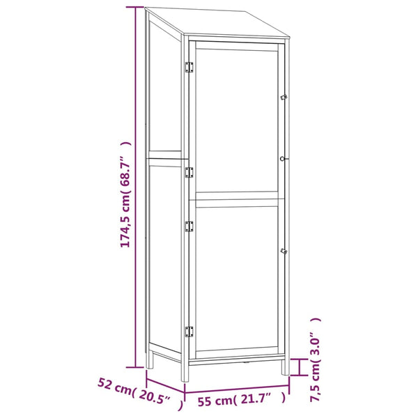 Sheds Summerhouses Carports Garden Shed 55X52x174.5 Cm Solid Wood Fir