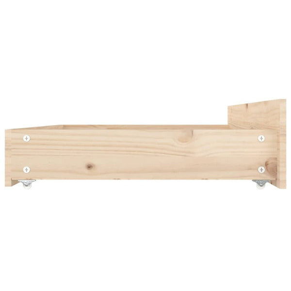 Bed Drawers 4 Pcs Solid Wood Pine