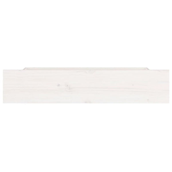 Bed Drawers 4 Pcs White Solid Wood Pine