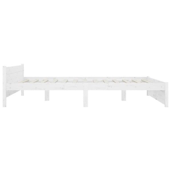 Queen Bed Frames Bed Frame White Solid Wood 153X203 Cm Queen Size