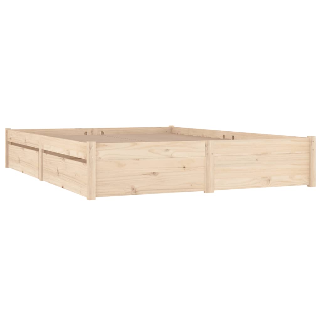 Double Bed Frames Bed Frame With Drawers 137X187 Cm Double Size