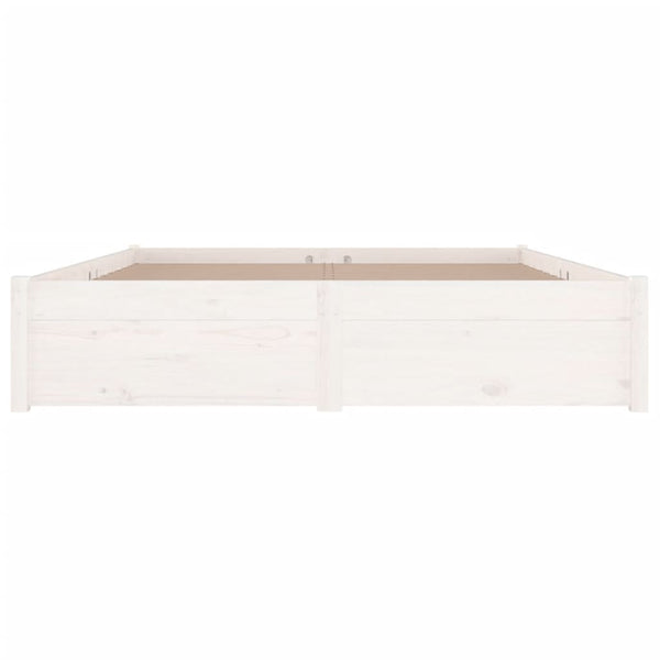 Double Bed Frames Bed Frame With Drawers White 137X187 Cm Double Size