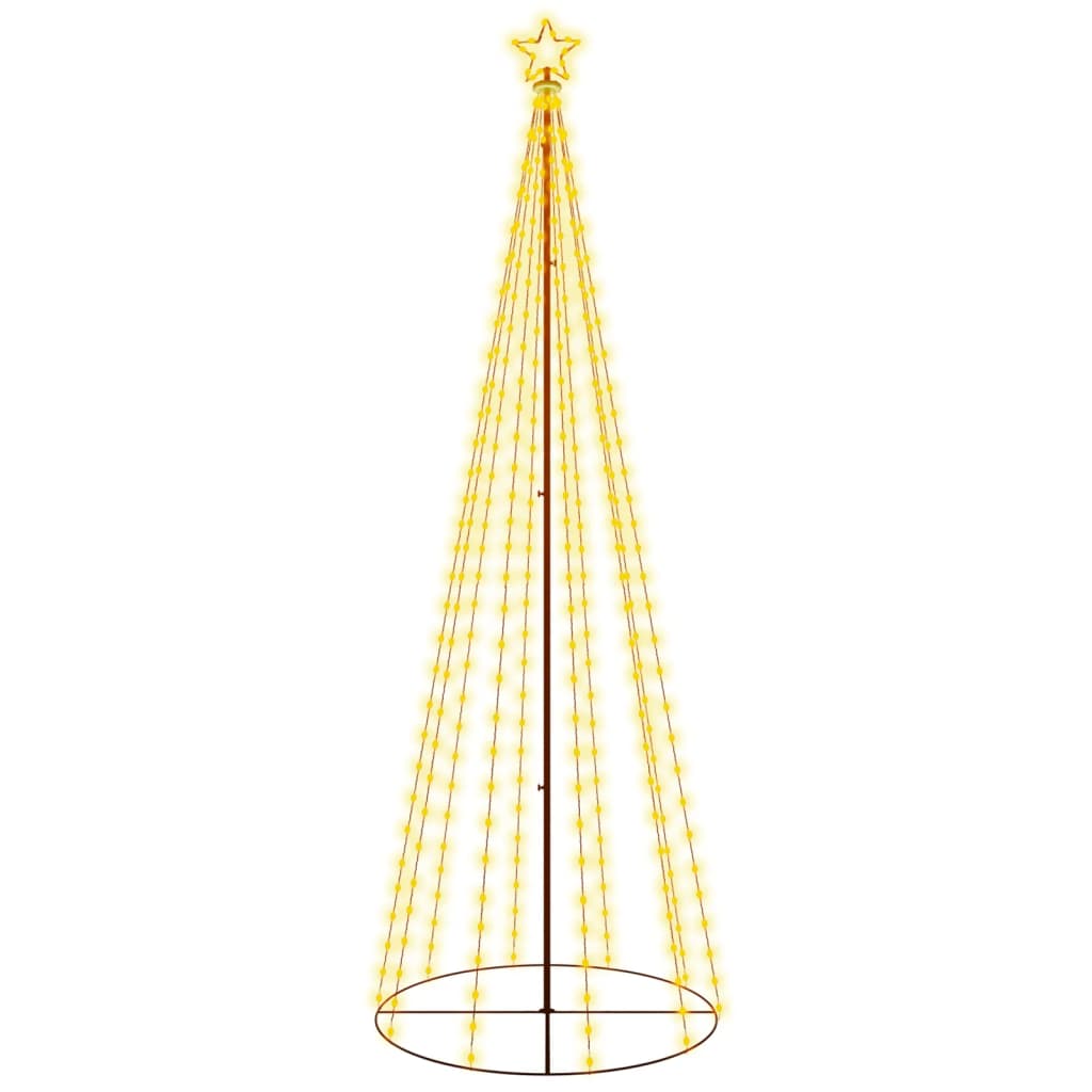 Seasonal Decorations Christmas Cone Tree Warm White 310 Leds 100X300 Cm