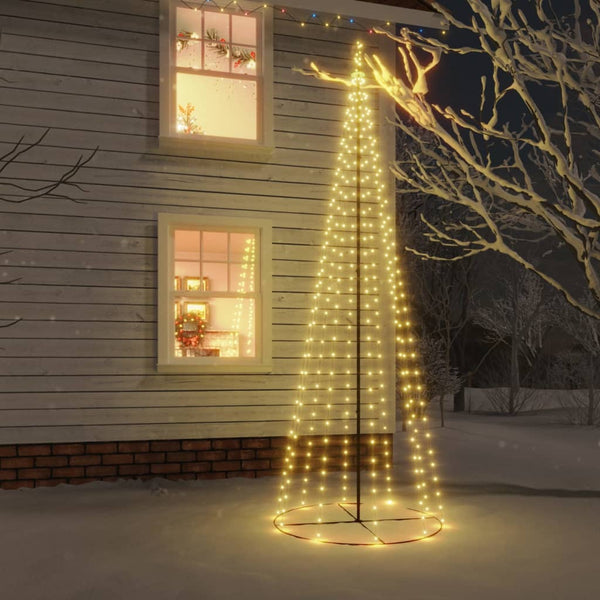 Seasonal Decorations Christmas Cone Tree Warm White 310 Leds 100X300 Cm