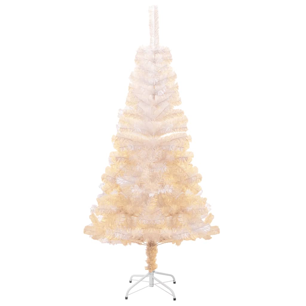 Seasonal Decorations Artificial Christmas Tree With Iridescent Tips White 120 Cm Pvc