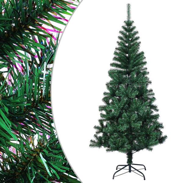 Seasonal Decorations Artificial Christmas Tree With Iridescent Tips Green 120 Cm Pvc