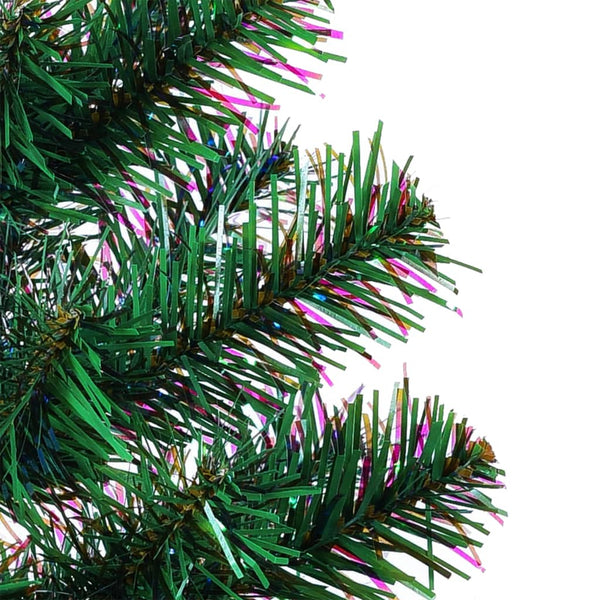 Seasonal Decorations Artificial Christmas Tree With Iridescent Tips Green 120 Cm Pvc