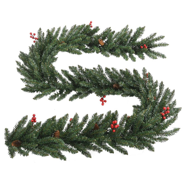 Seasonal Decorations Artificial Christmas Trees 2 Pcs With Wreath, Garland And Leds