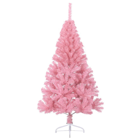 Seasonal Decorations Artificial Half Christmas Tree With Stand Pink 120 Cm Pvc