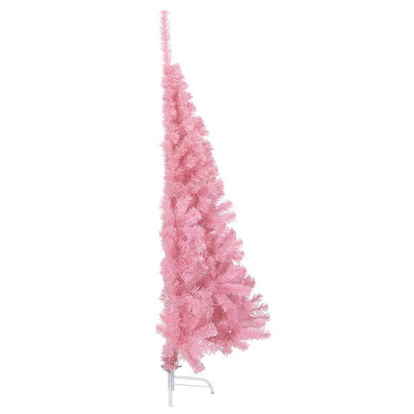 Seasonal Decorations Artificial Half Christmas Tree With Stand Pink 120 Cm Pvc