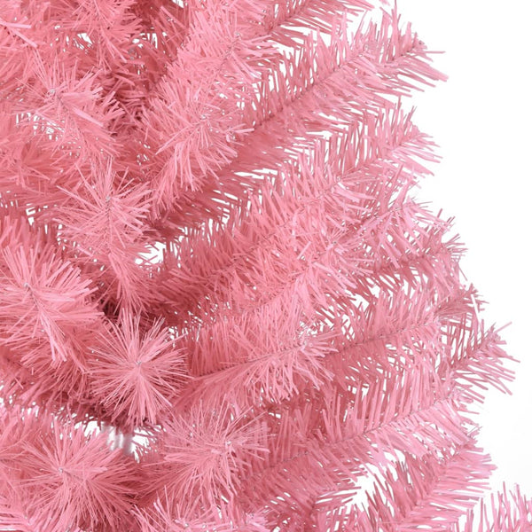 Seasonal Decorations Artificial Half Christmas Tree With Stand Pink 120 Cm Pvc