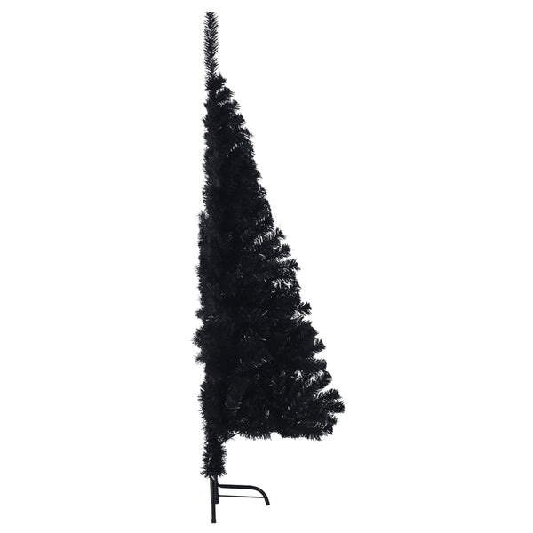 Seasonal Decorations Artificial Half Christmas Tree With Stand Black 120 Cm Pvc