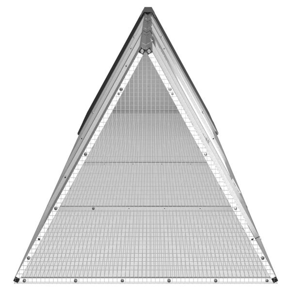 Small Animal Cages & Hutches Rabbit Cage Anthracite 403.5X80.5X71 Cm Galvanised Steel