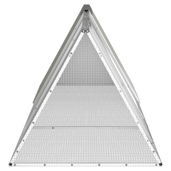 Small Animal Cages & Hutches Rabbit Cage Grey 302.5X80.5X71 Cm Galvanised Steel