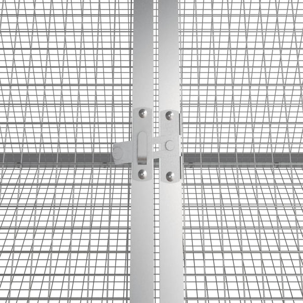 Small Animal Cages & Hutches Rabbit Cage Grey 403.5X80.5X71 Cm Galvanised Steel