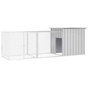 Small Animal Cages & Hutches Chicken Cage Grey 300X91x100 Cm Galvanised Steel