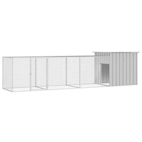 Small Animal Cages & Hutches Chicken Cage Grey 400X91x100 Cm Galvanised Steel