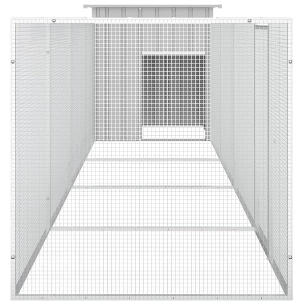 Small Animal Cages & Hutches Chicken Cage Grey 500X91x100 Cm Galvanised Steel