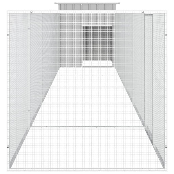 Small Animal Cages & Hutches Chicken Cage Grey 600X91x100 Cm Galvanised Steel