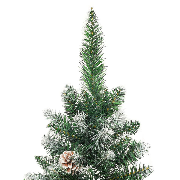 Seasonal Decorations Artificial Slim Christmas Tree With Stand 210 Cm Pvc