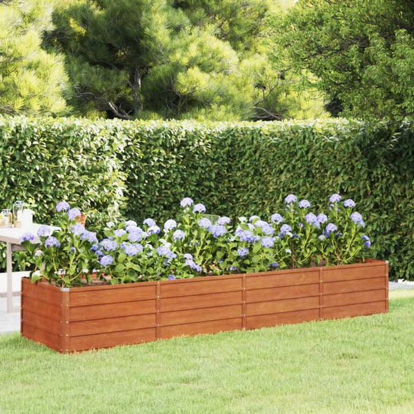 Garden Raised Bed Rusty 320X80x45 Cm Corten Steel