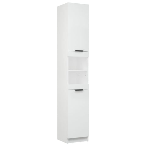 Bathroom Cabinets Bathroom Cabinet White 32X34x188.5 Cm Engineered Wood