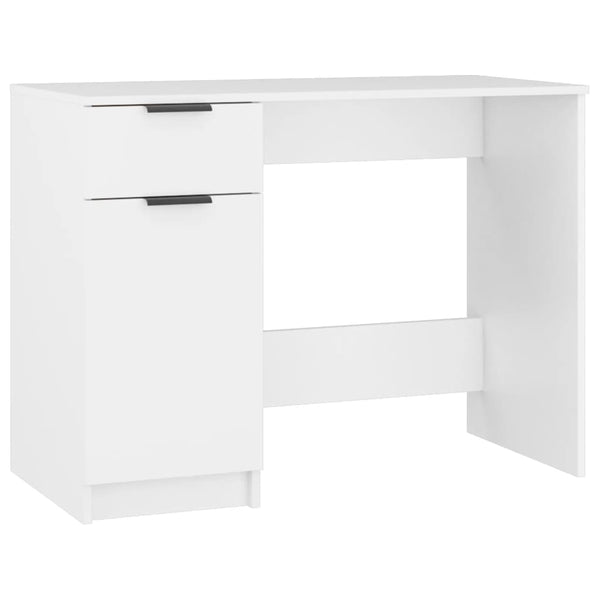 Home Office Desks Desk White 100X50x75 Cm Engineered Wood