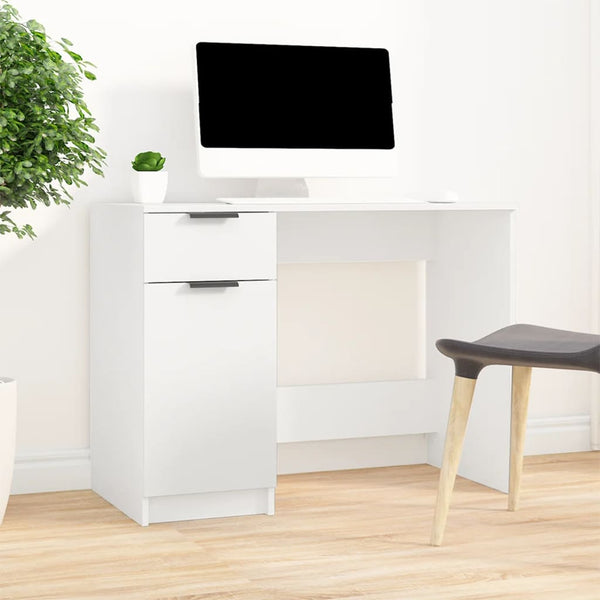 Home Office Desks Desk White 100X50x75 Cm Engineered Wood