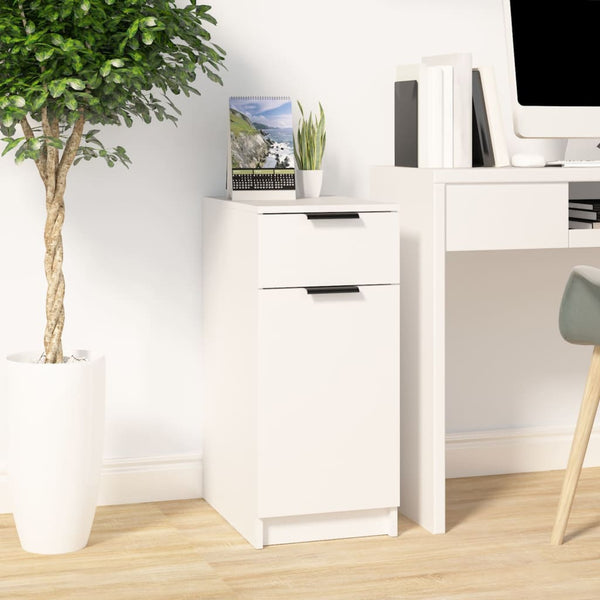 Filing Cabinets Desk Cabinet White 33.5X50x75 Cm Engineered Wood