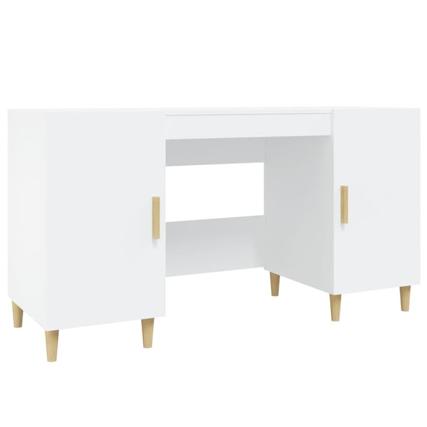 Home Office Desks Desk White 140X50x75 Cm Engineered Wood