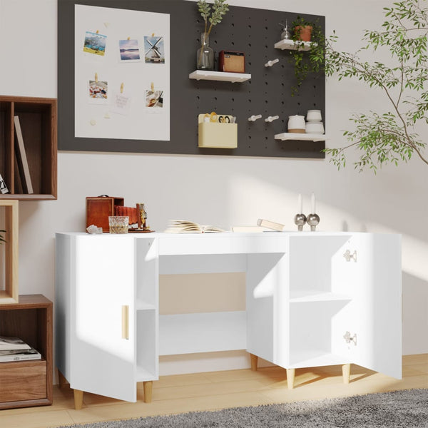 Home Office Desks Desk White 140X50x75 Cm Engineered Wood