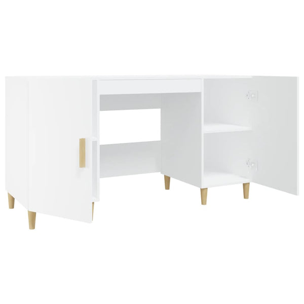 Home Office Desks Desk White 140X50x75 Cm Engineered Wood