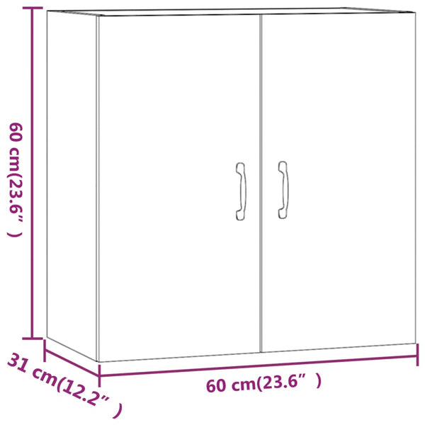 Cabinets & Cupboards Wall Cabinet White 60X31x60 Cm Engineered Wood