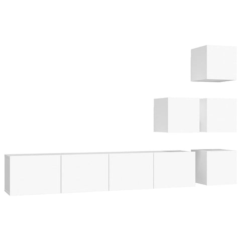 TV Stands & Entertainment Units Wall Mounted Tv Cabinet White Engineered Wood